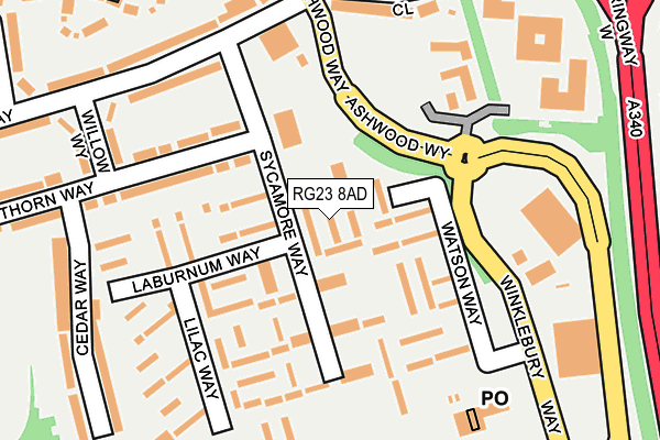 RG23 8AD map - OS OpenMap – Local (Ordnance Survey) RG23 8AD map - OS OpenMap – Local (Ordnance Survey)