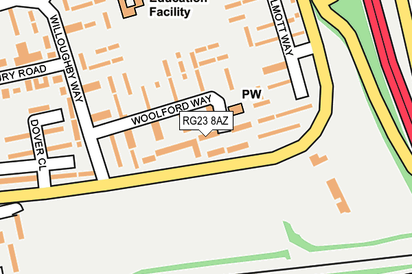 RG23 8AZ map - OS OpenMap – Local (Ordnance Survey) RG23 8AZ map - OS OpenMap – Local (Ordnance Survey)