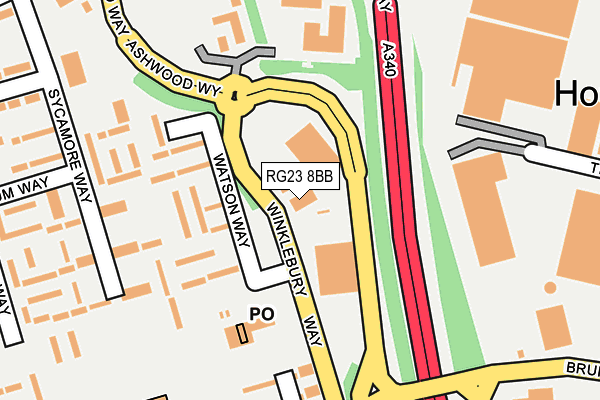 RG23 8BB map - OS OpenMap – Local (Ordnance Survey) RG23 8BB map - OS OpenMap – Local (Ordnance Survey)