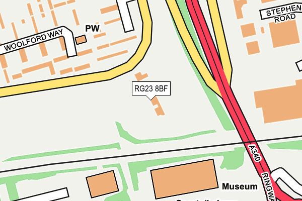 RG23 8BF map - OS OpenMap – Local (Ordnance Survey) RG23 8BF map - OS OpenMap – Local (Ordnance Survey)