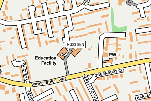 RG23 8BN map - OS OpenMap – Local (Ordnance Survey) RG23 8BN map - OS OpenMap – Local (Ordnance Survey)