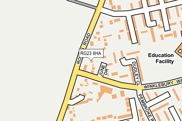 RG23 8HA map - OS OpenMap – Local (Ordnance Survey) RG23 8HA map - OS OpenMap – Local (Ordnance Survey)