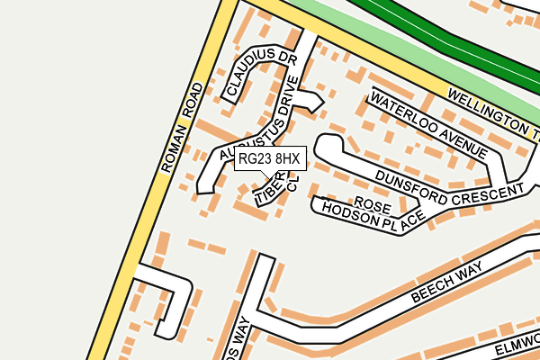 RG23 8HX map - OS OpenMap – Local (Ordnance Survey) RG23 8HX map - OS OpenMap – Local (Ordnance Survey)