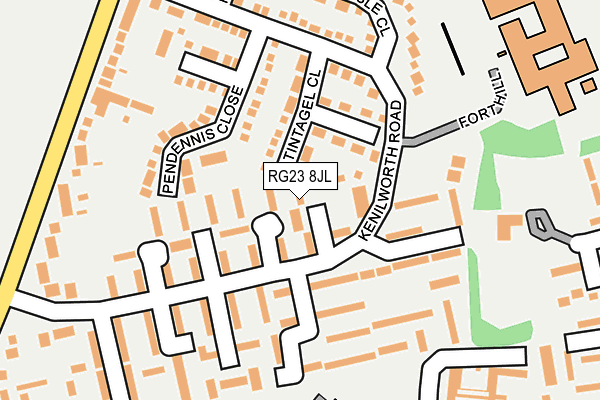RG23 8JL map - OS OpenMap – Local (Ordnance Survey) RG23 8JL map - OS OpenMap – Local (Ordnance Survey)