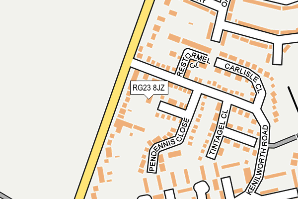 RG23 8JZ map - OS OpenMap – Local (Ordnance Survey) RG23 8JZ map - OS OpenMap – Local (Ordnance Survey)