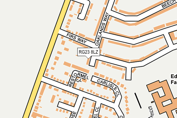 RG23 8LZ map - OS OpenMap – Local (Ordnance Survey) RG23 8LZ map - OS OpenMap – Local (Ordnance Survey)