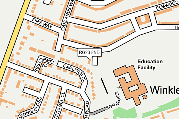 RG23 8ND map - OS OpenMap – Local (Ordnance Survey) RG23 8ND map - OS OpenMap – Local (Ordnance Survey)