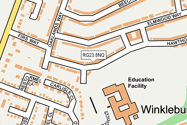 RG23 8NQ map - OS OpenMap – Local (Ordnance Survey) RG23 8NQ map - OS OpenMap – Local (Ordnance Survey)