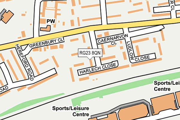 RG23 8QN map - OS OpenMap – Local (Ordnance Survey)