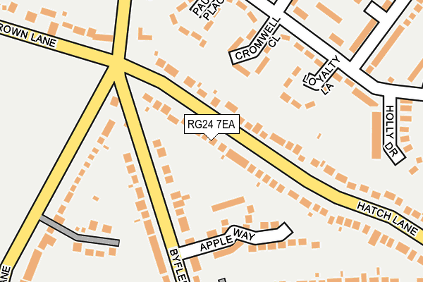RG24 7EA map - OS OpenMap – Local (Ordnance Survey) RG24 7EA map - OS OpenMap – Local (Ordnance Survey)