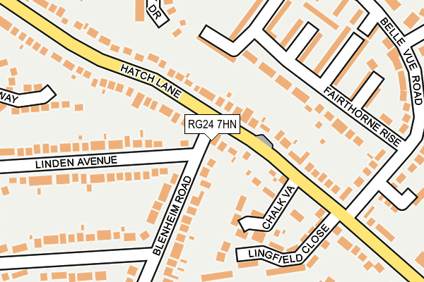 RG24 7HN map - OS OpenMap – Local (Ordnance Survey) RG24 7HN map - OS OpenMap – Local (Ordnance Survey)