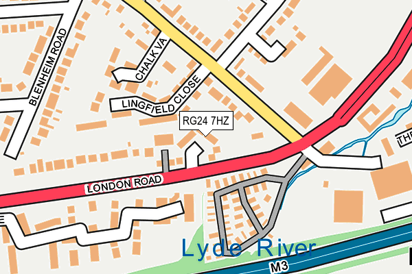 RG24 7HZ map - OS OpenMap – Local (Ordnance Survey) RG24 7HZ map - OS OpenMap – Local (Ordnance Survey)