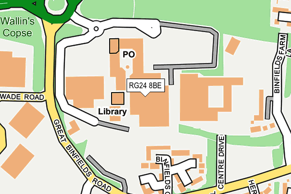 RG24 8BE map - OS OpenMap – Local (Ordnance Survey) RG24 8BE map - OS OpenMap – Local (Ordnance Survey)