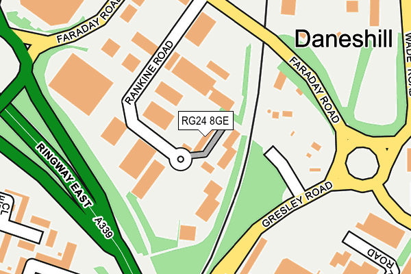 RG24 8GE map - OS OpenMap – Local (Ordnance Survey) RG24 8GE map - OS OpenMap – Local (Ordnance Survey)