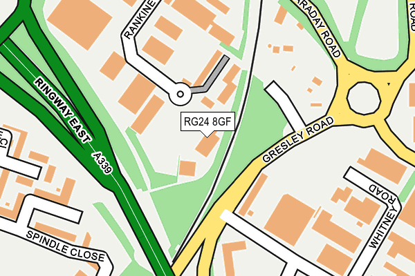 RG24 8GF map - OS OpenMap – Local (Ordnance Survey) RG24 8GF map - OS OpenMap – Local (Ordnance Survey)