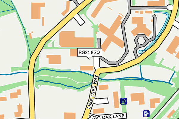 RG24 8GQ map - OS OpenMap – Local (Ordnance Survey) RG24 8GQ map - OS OpenMap – Local (Ordnance Survey)