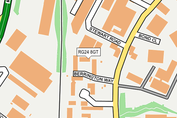 RG24 8GT map - OS OpenMap – Local (Ordnance Survey) RG24 8GT map - OS OpenMap – Local (Ordnance Survey)