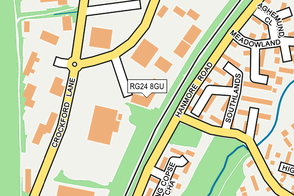 RG24 8GU map - OS OpenMap – Local (Ordnance Survey) RG24 8GU map - OS OpenMap – Local (Ordnance Survey)