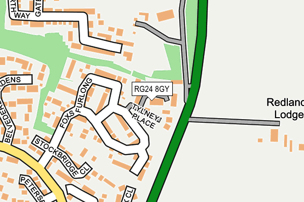 RG24 8GY map - OS OpenMap – Local (Ordnance Survey) RG24 8GY map - OS OpenMap – Local (Ordnance Survey)