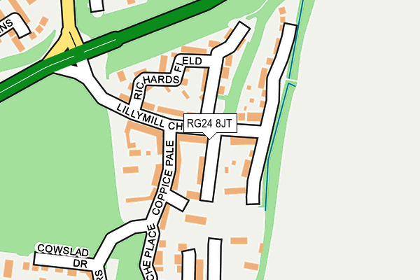 RG24 8JT map - OS OpenMap – Local (Ordnance Survey) RG24 8JT map - OS OpenMap – Local (Ordnance Survey)