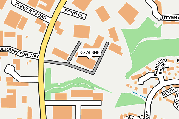 RG24 8NE map - OS OpenMap – Local (Ordnance Survey) RG24 8NE map - OS OpenMap – Local (Ordnance Survey)