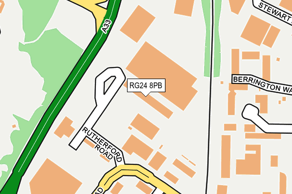 RG24 8PB map - OS OpenMap – Local (Ordnance Survey) RG24 8PB map - OS OpenMap – Local (Ordnance Survey)