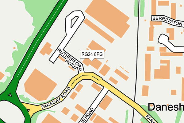 RG24 8PG map - OS OpenMap – Local (Ordnance Survey) RG24 8PG map - OS OpenMap – Local (Ordnance Survey)