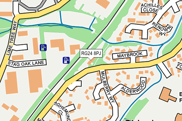 RG24 8PJ map - OS OpenMap – Local (Ordnance Survey) RG24 8PJ map - OS OpenMap – Local (Ordnance Survey)