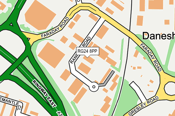 RG24 8PP map - OS OpenMap – Local (Ordnance Survey) RG24 8PP map - OS OpenMap – Local (Ordnance Survey)