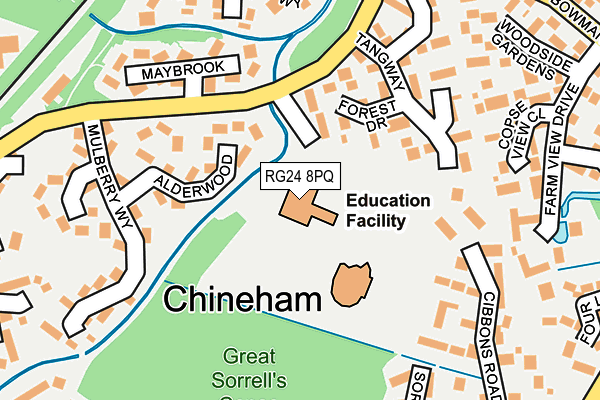 RG24 8PQ map - OS OpenMap – Local (Ordnance Survey) RG24 8PQ map - OS OpenMap – Local (Ordnance Survey)