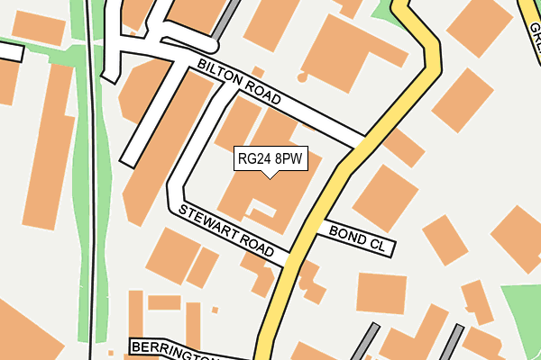 RG24 8PW map - OS OpenMap – Local (Ordnance Survey) RG24 8PW map - OS OpenMap – Local (Ordnance Survey)