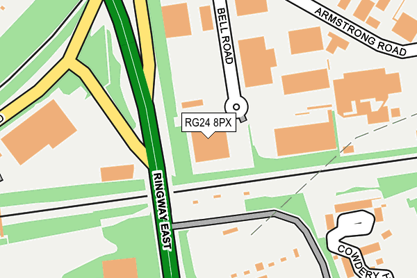 RG24 8PX map - OS OpenMap – Local (Ordnance Survey) RG24 8PX map - OS OpenMap – Local (Ordnance Survey)