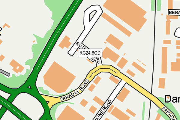 RG24 8QD map - OS OpenMap – Local (Ordnance Survey) RG24 8QD map - OS OpenMap – Local (Ordnance Survey)