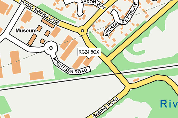 RG24 8QX map - OS OpenMap – Local (Ordnance Survey) RG24 8QX map - OS OpenMap – Local (Ordnance Survey)