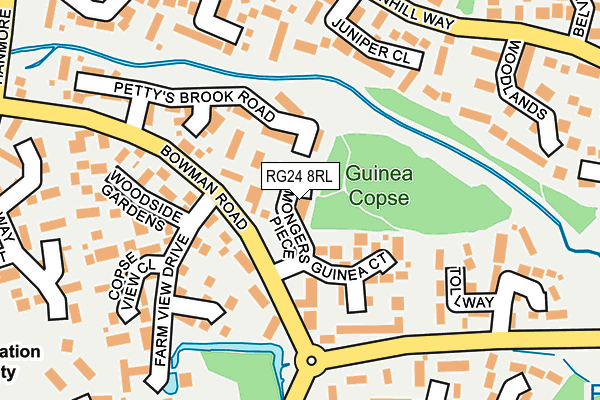 RG24 8RL map - OS OpenMap – Local (Ordnance Survey) RG24 8RL map - OS OpenMap – Local (Ordnance Survey)