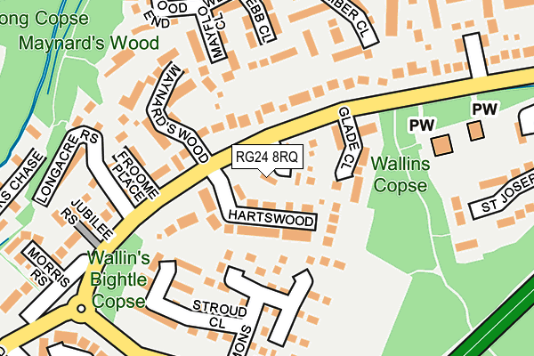 RG24 8RQ map - OS OpenMap – Local (Ordnance Survey) RG24 8RQ map - OS OpenMap – Local (Ordnance Survey)