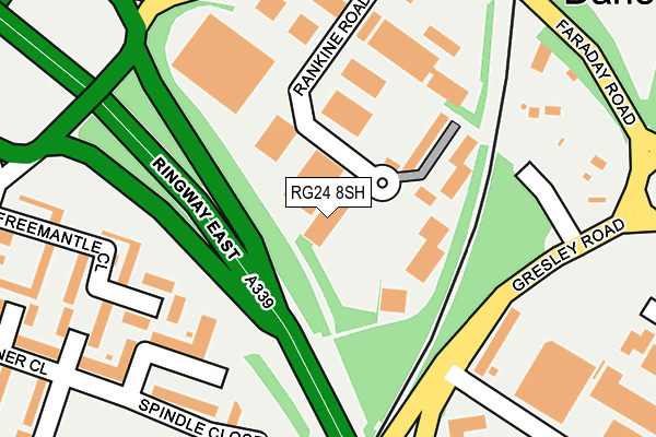 RG24 8SH map - OS OpenMap – Local (Ordnance Survey) RG24 8SH map - OS OpenMap – Local (Ordnance Survey)