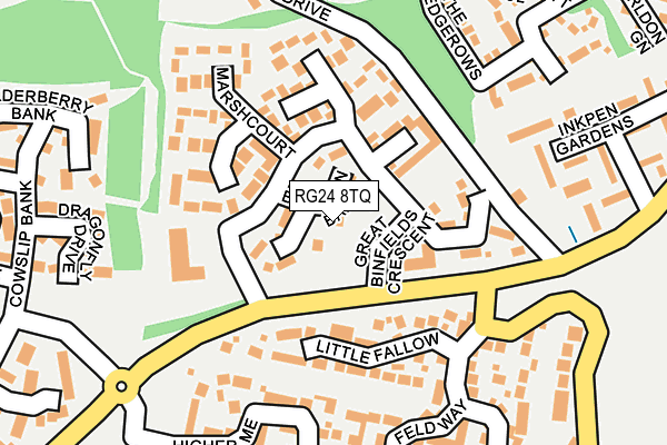 RG24 8TQ map - OS OpenMap – Local (Ordnance Survey) RG24 8TQ map - OS OpenMap – Local (Ordnance Survey)