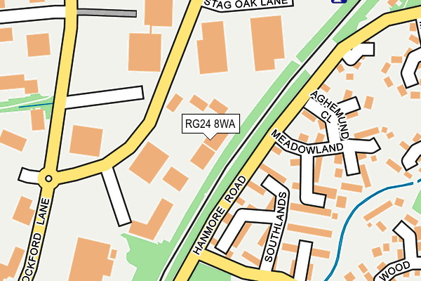 RG24 8WA map - OS OpenMap – Local (Ordnance Survey) RG24 8WA map - OS OpenMap – Local (Ordnance Survey)