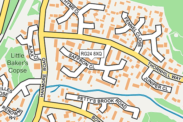 RG24 8XQ map - OS OpenMap – Local (Ordnance Survey) RG24 8XQ map - OS OpenMap – Local (Ordnance Survey)
