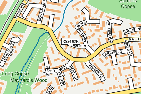 RG24 8XR map - OS OpenMap – Local (Ordnance Survey) RG24 8XR map - OS OpenMap – Local (Ordnance Survey)