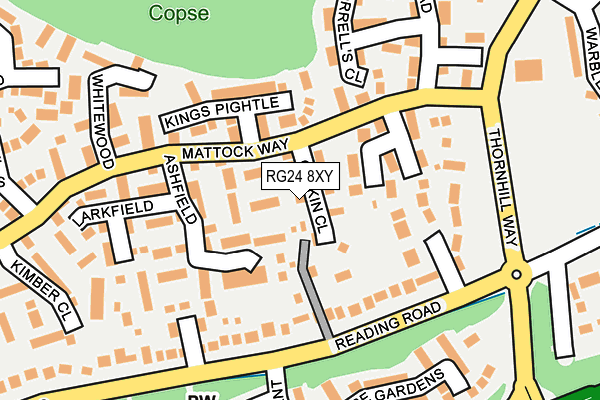 RG24 8XY map - OS OpenMap – Local (Ordnance Survey) RG24 8XY map - OS OpenMap – Local (Ordnance Survey)