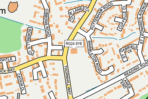 RG24 8YE map - OS OpenMap – Local (Ordnance Survey) RG24 8YE map - OS OpenMap – Local (Ordnance Survey)