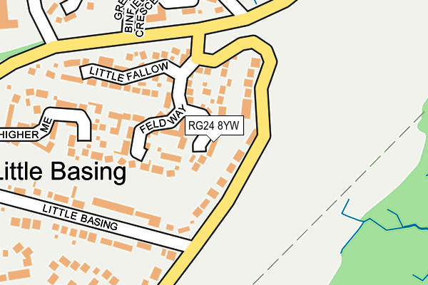 RG24 8YW map - OS OpenMap – Local (Ordnance Survey) RG24 8YW map - OS OpenMap – Local (Ordnance Survey)