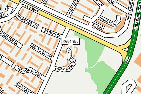 RG24 9BL map - OS OpenMap – Local (Ordnance Survey) RG24 9BL map - OS OpenMap – Local (Ordnance Survey)