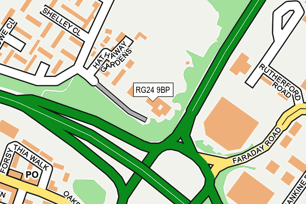 RG24 9BP map - OS OpenMap – Local (Ordnance Survey) RG24 9BP map - OS OpenMap – Local (Ordnance Survey)