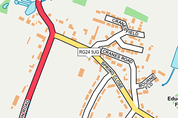 RG24 9JG map - OS OpenMap – Local (Ordnance Survey) RG24 9JG map - OS OpenMap – Local (Ordnance Survey)