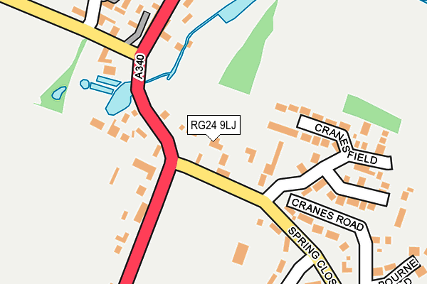 RG24 9LJ map - OS OpenMap – Local (Ordnance Survey) RG24 9LJ map - OS OpenMap – Local (Ordnance Survey)