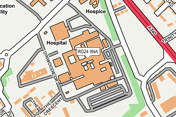 RG24 9NA map - OS OpenMap – Local (Ordnance Survey) RG24 9NA map - OS OpenMap – Local (Ordnance Survey)