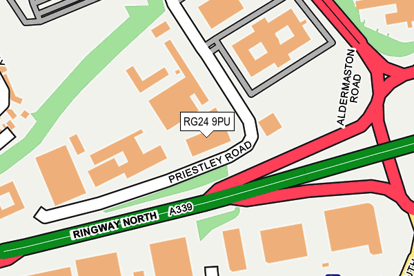 RG24 9PU map - OS OpenMap – Local (Ordnance Survey) RG24 9PU map - OS OpenMap – Local (Ordnance Survey)